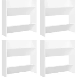 Wandschoenenkasten 4 st 60x18x60 cm bewerkt hout>vidaXL Online