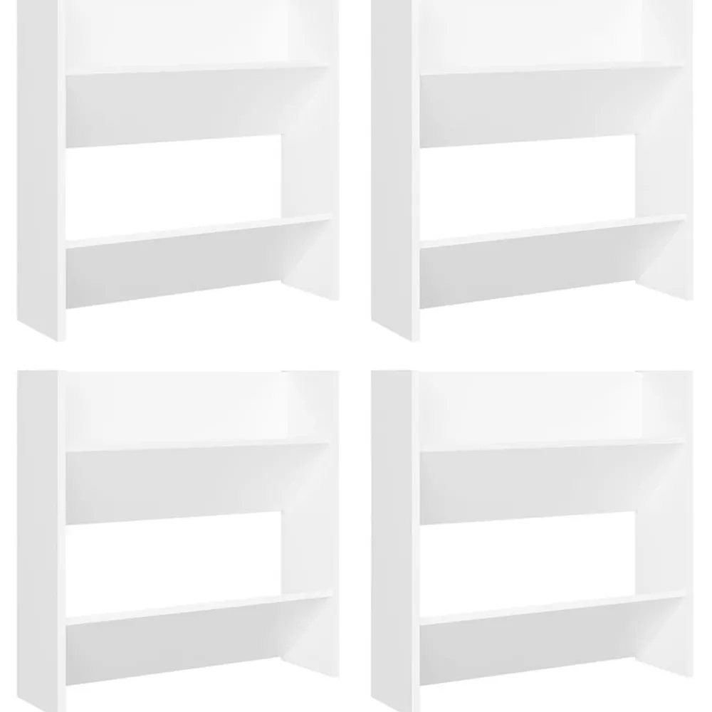 Wandschoenenkasten 4 st 60x18x60 cm bewerkt hout>vidaXL Online