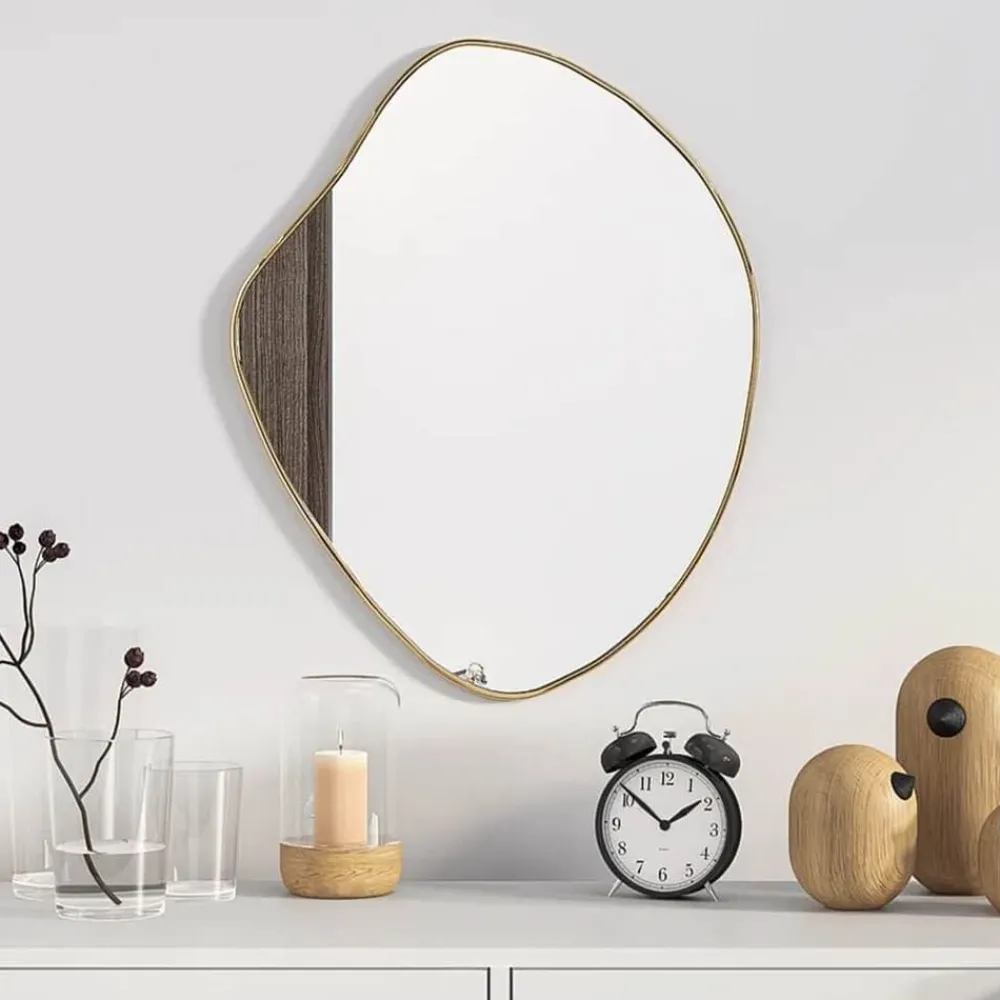 Woon- & Tuinaccessoires*vidaXL Wandspiegel 50x40 cm kleurig Goud