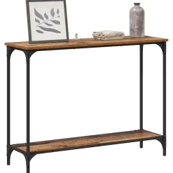 Wandtafel met plank 101 x 30.5 x 75 cm Bewerkt hout><noscript><img width=