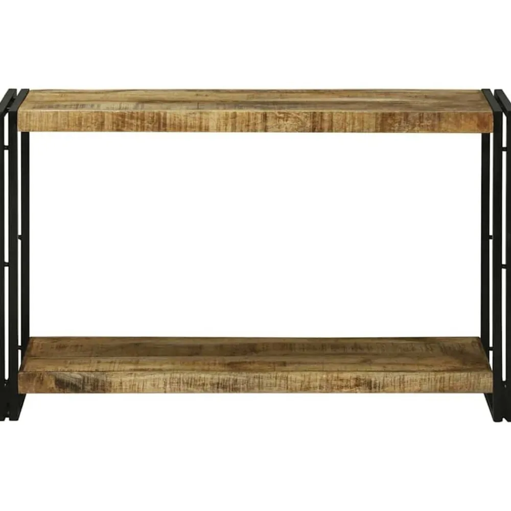 Wandtafel met plank Bruin 120 x 33 x 75 cm Massief Mango Hout>vidaXL Best