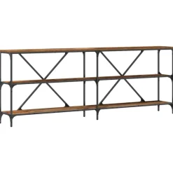 Wandtafel met plank Oudhout 200 x 30 x 75 cm Bewerkt hout>vidaXL Clearance