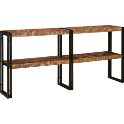 Tafels*vidaXL Wandtafel Multikleur 160 x 33 x 75 cm Massief Gerecycled Hout