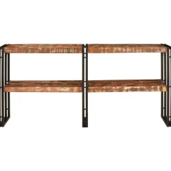 Tafels*vidaXL Wandtafel Multikleur 160 x 33 x 75 cm Massief Gerecycled Hout