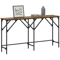 Tafels*vidaXL Wandtafel 140 x 29 x 75 cm Bewerkt hout Oud hout