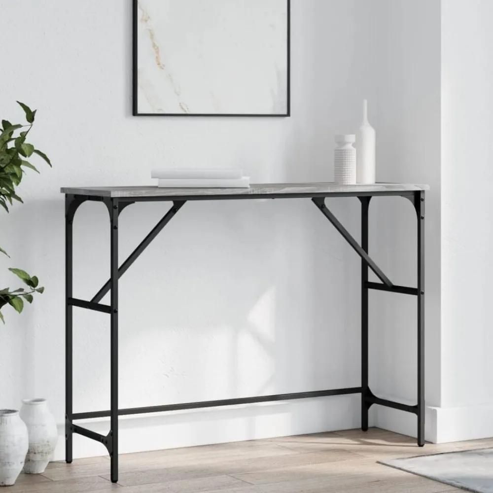 Wandtafel 100x32x75 cm bewerkt hout eikenkleurig>vidaXL Best