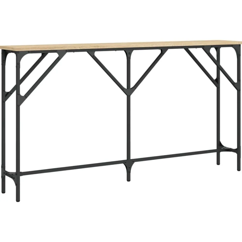 Wandtafel 140x23x75 cm bewerkt hout kleurig>vidaXL Clearance