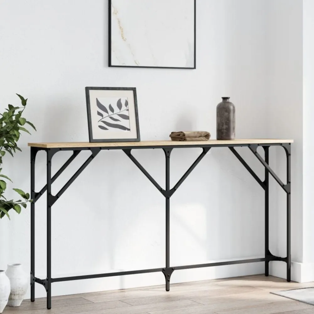 Wandtafel 140x23x75 cm bewerkt hout kleurig>vidaXL Clearance