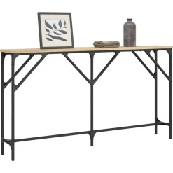 Wandtafel 140x23x75 cm bewerkt hout kleurig><noscript><img width=