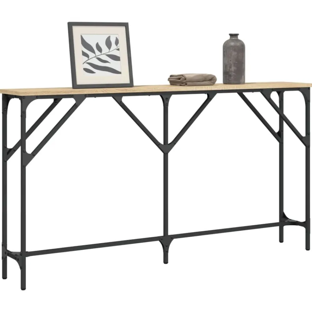 Wandtafel 140x23x75 cm bewerkt hout kleurig>vidaXL Clearance