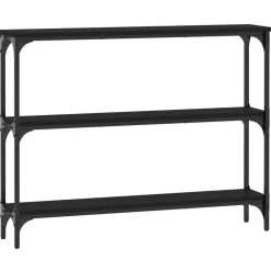 Tafels*vidaXL Wandtafel 100x22,5x75 cm bewerkt hout Zwart