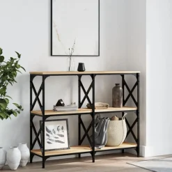 Wandtafel 100x28x80,5 cm bewerkt hout kleurig>vidaXL Discount
