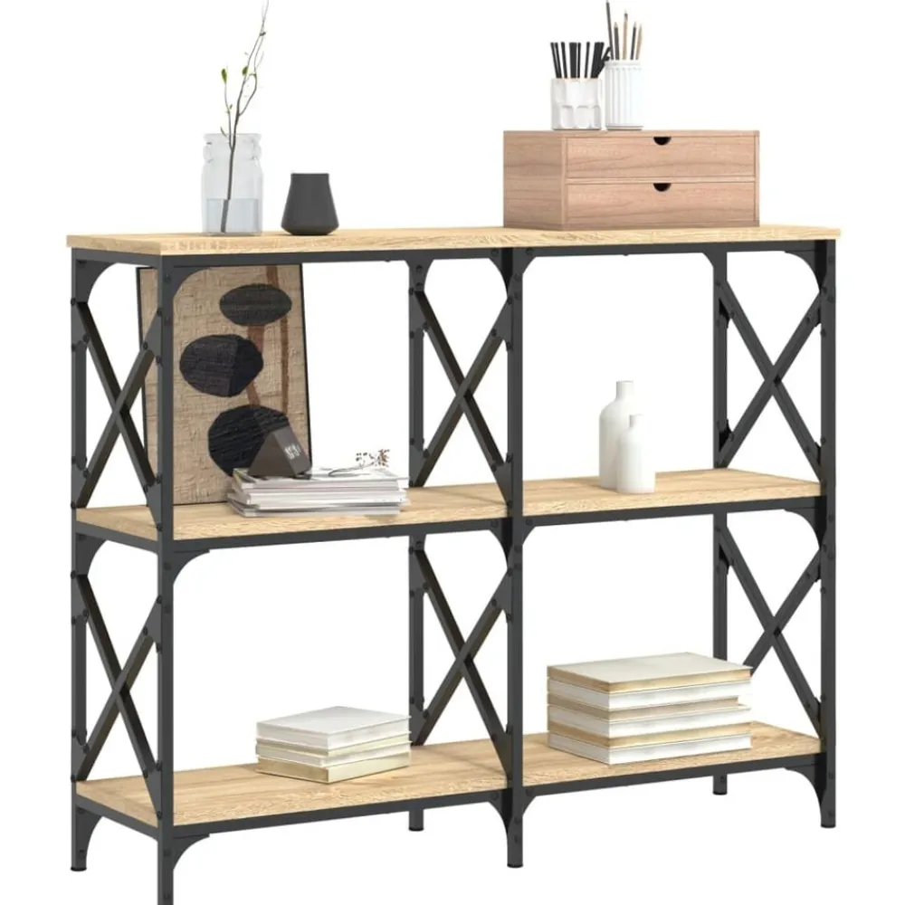 Wandtafel 100x28x80,5 cm bewerkt hout kleurig>vidaXL Discount