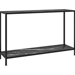 Tafels*vidaXL Wandtafel 120x35x75 cm gehard glas zwart