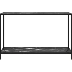 Tafels*vidaXL Wandtafel 120x35x75 cm gehard glas zwart