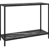 Wandtafel 100x35x75 cm gehard glas zwart>vidaXL New