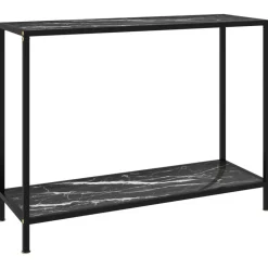 Wandtafel 100x35x75 cm gehard glas zwart>vidaXL New