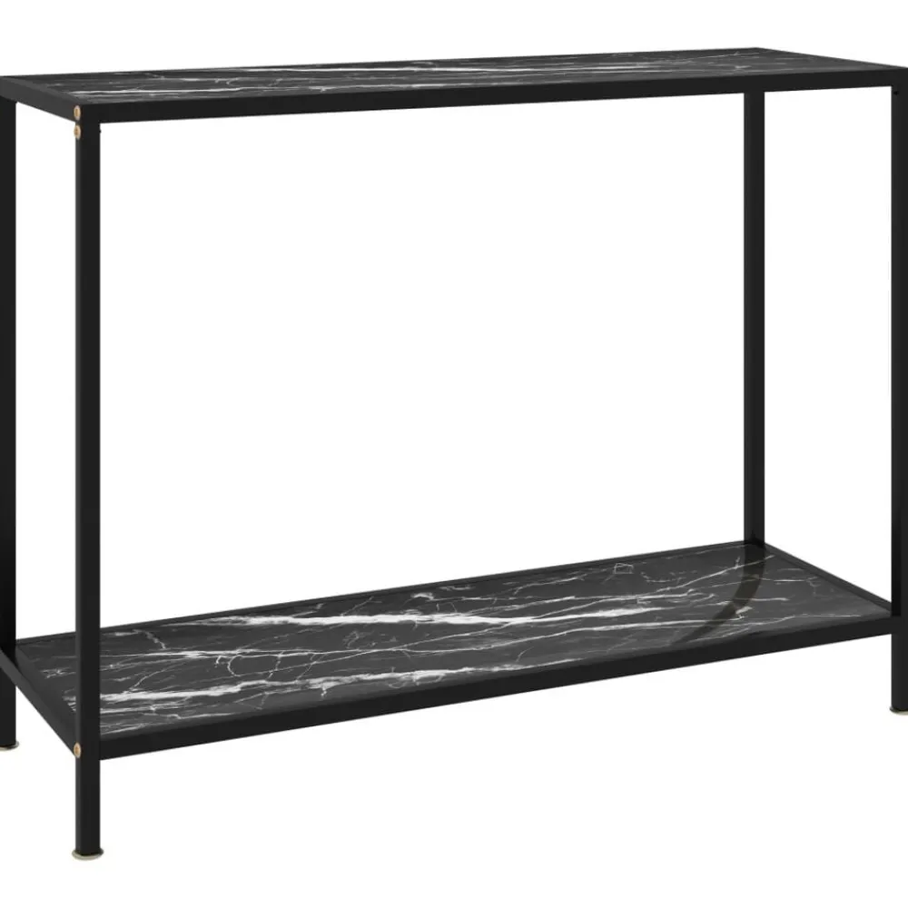 Wandtafel 100x35x75 cm gehard glas zwart>vidaXL New