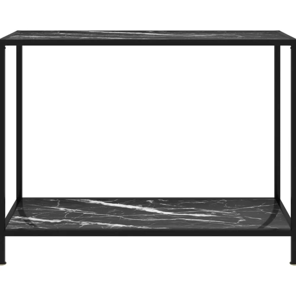 Wandtafel 100x35x75 cm gehard glas zwart>vidaXL New