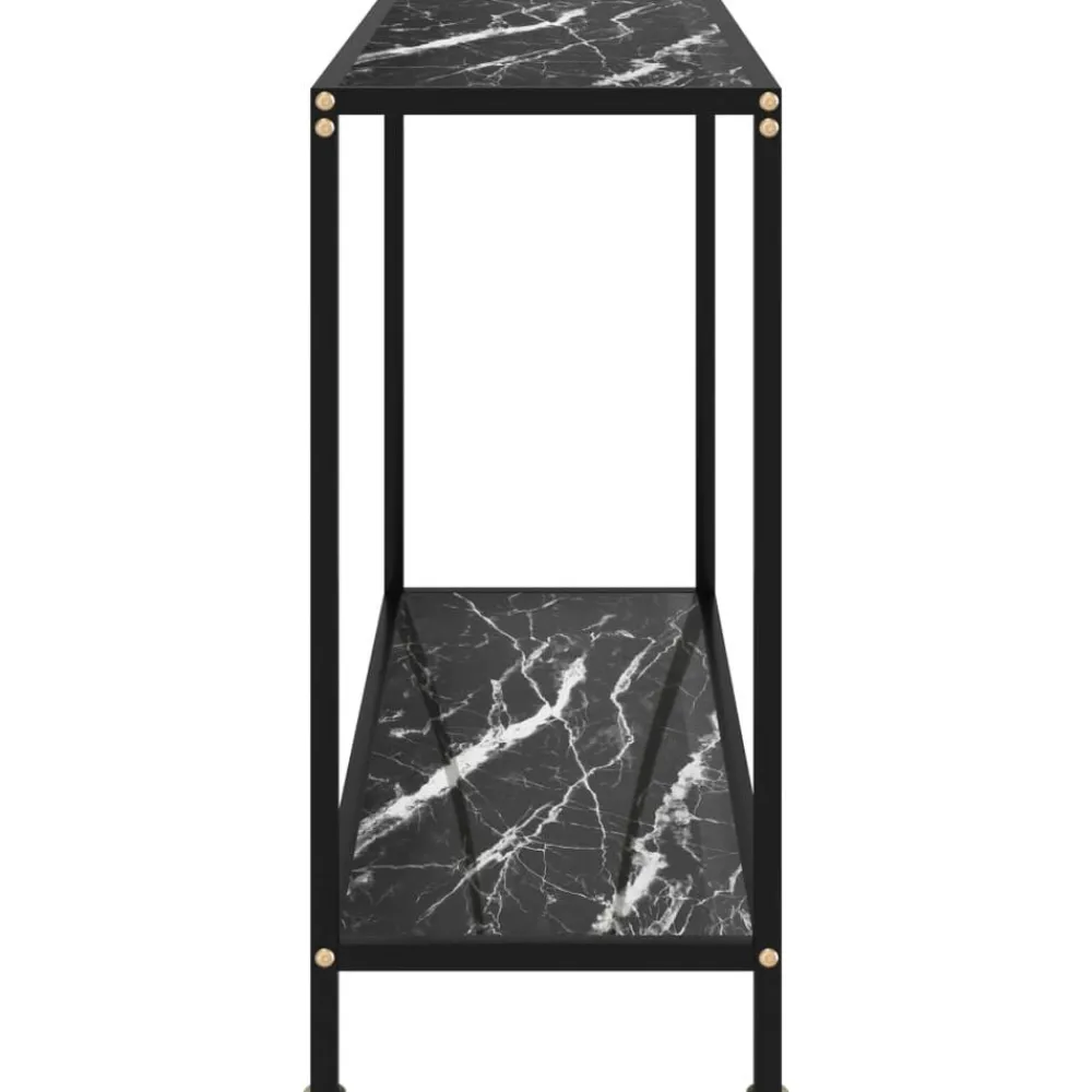 Wandtafel 100x35x75 cm gehard glas zwart>vidaXL New