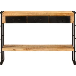 Tafels*vidaXL Wandtafel 110x30x76 cm massief mangohout