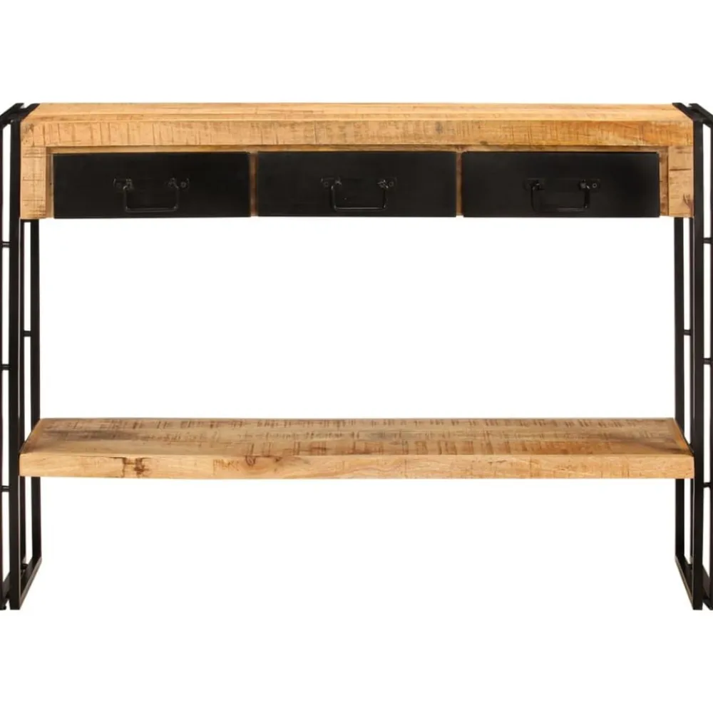 Tafels*vidaXL Wandtafel 110x30x76 cm massief mangohout