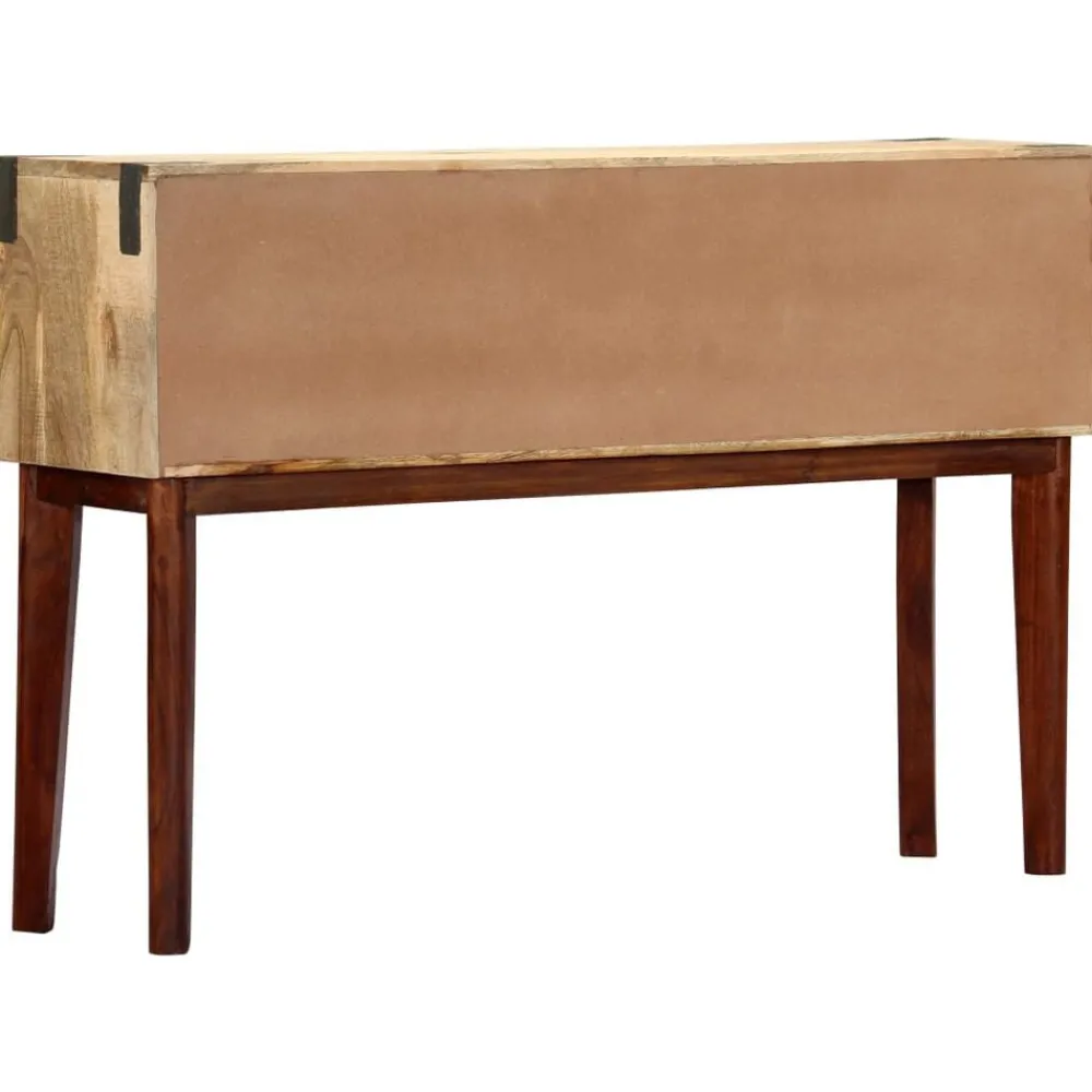 Wandtafel 115x30x76 cm massief ruw mangohout>vidaXL