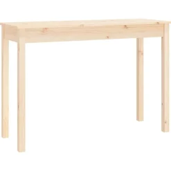 Tafels*vidaXL Wandtafel 110x40x75 cm massief grenenhout Naturel