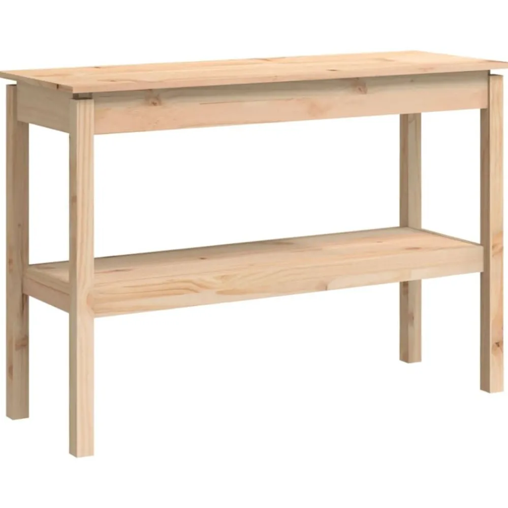 Tafels*vidaXL Wandtafel 110x40x75 cm massief grenenhout Naturel