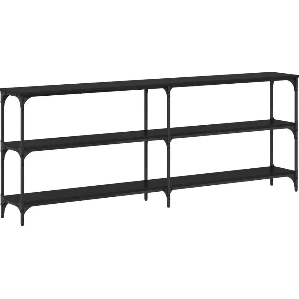Wandtafel 200 x 29 x 75 cm Geperst Hout en Metaal>vidaXL Sale