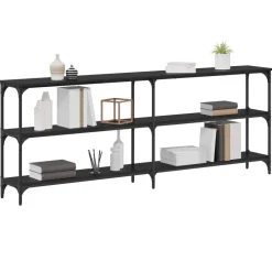 Wandtafel 200 x 29 x 75 cm Geperst Hout en Metaal><noscript><img width=