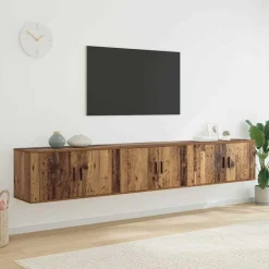 Tv-Meubels*vidaXL Wandtv-kast Set 3 pcs 80 x 34,5 x 40 cm Bewerkt hout Oud hout