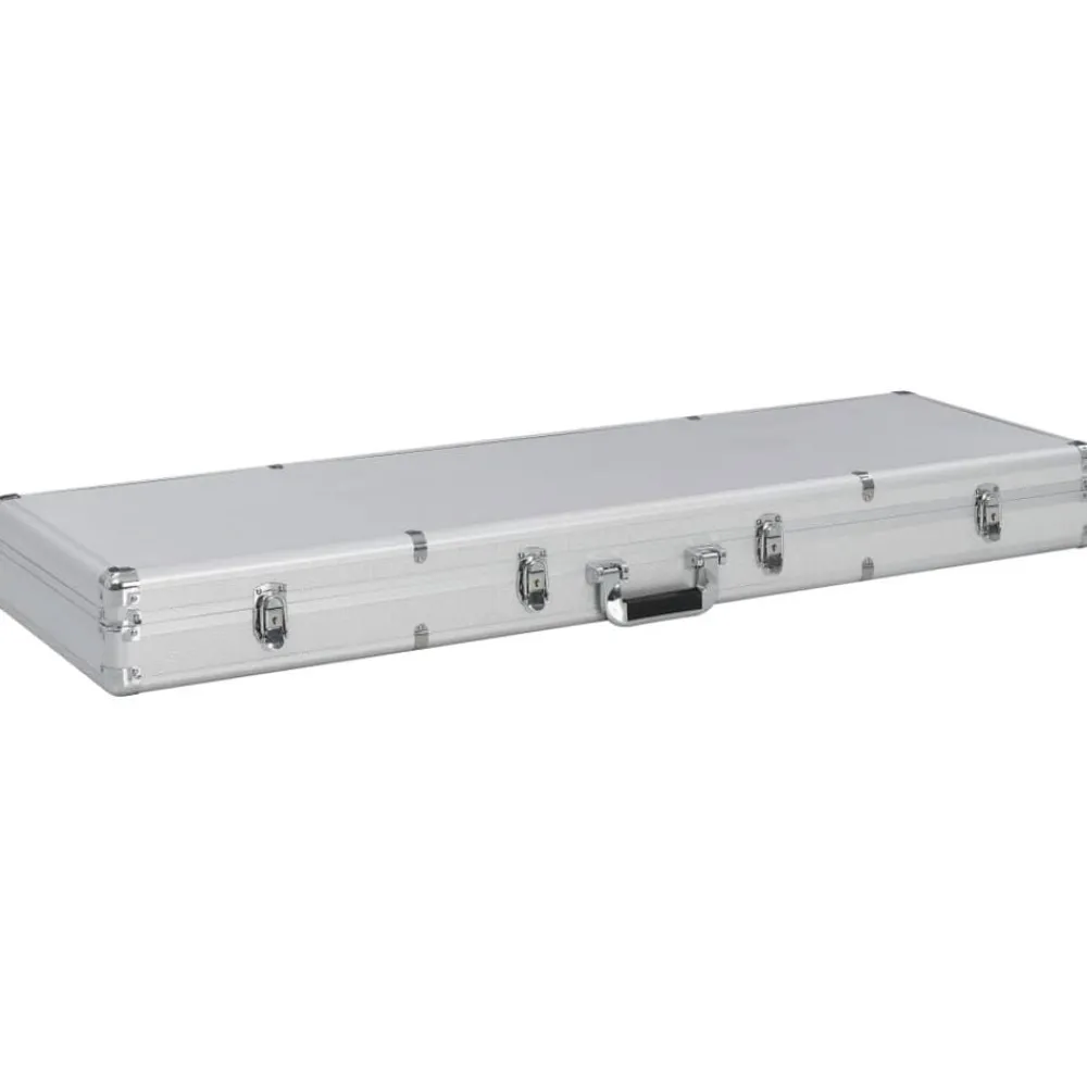 Volwassenen*vidaXL Wapenkoffer 118x38x12 aluminium kleurig Zilver