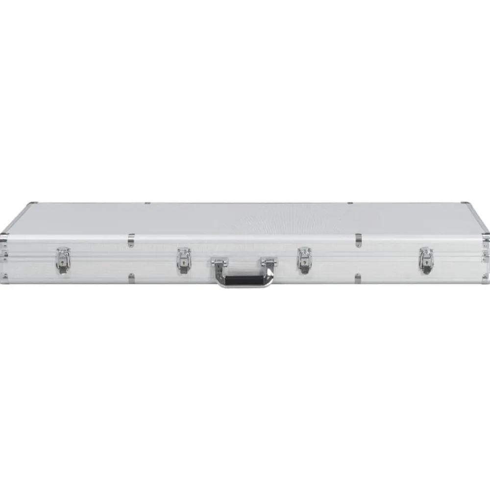 Volwassenen*vidaXL Wapenkoffer 118x38x12 aluminium kleurig Zilver