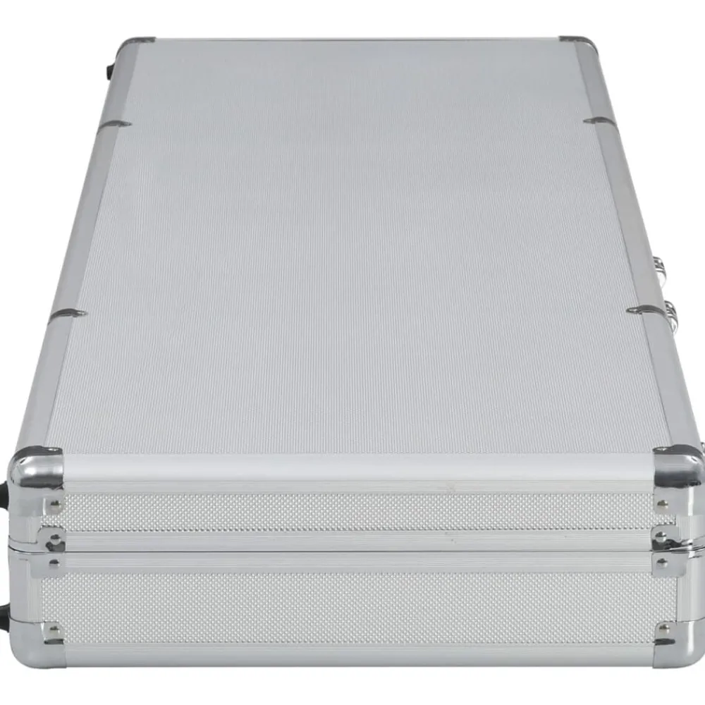 Volwassenen*vidaXL Wapenkoffer 118x38x12 aluminium kleurig Zilver