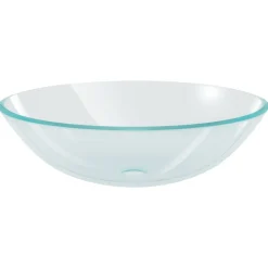 Wasbak gehard glas 42 cm transparant>vidaXL