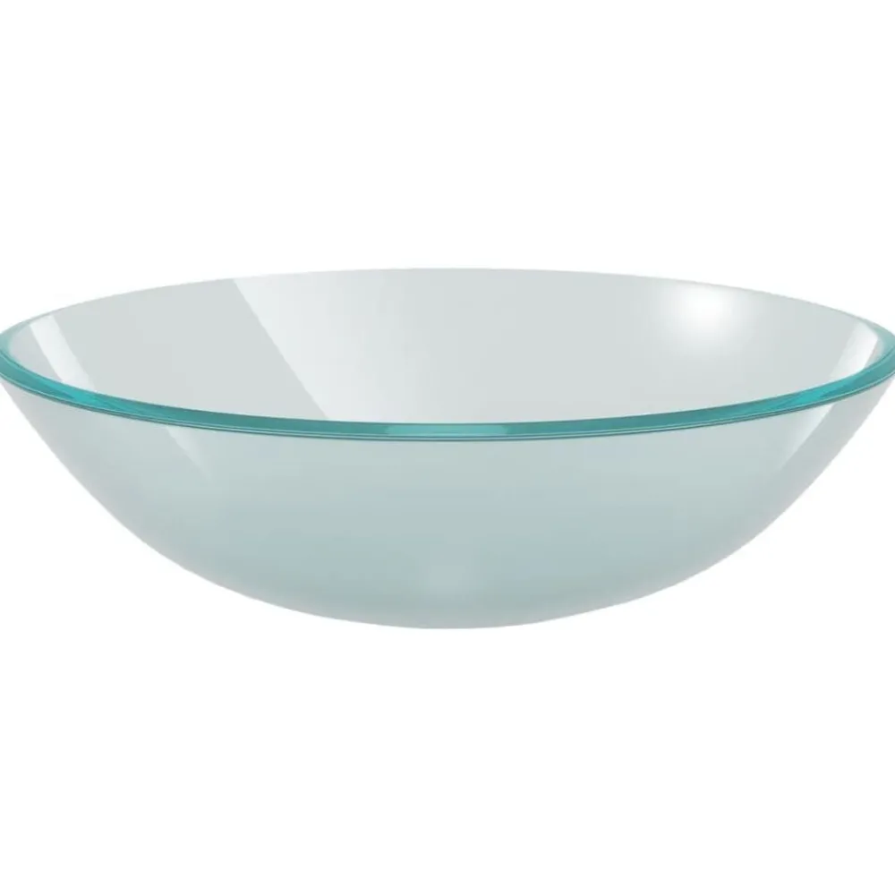 Wasbak gehard glas 42 cm matglas>vidaXL Hot