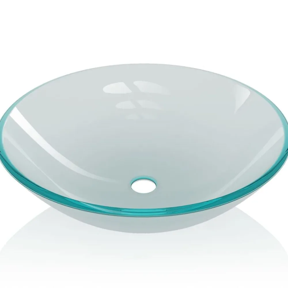 Wasbak gehard glas 42 cm matglas>vidaXL Hot