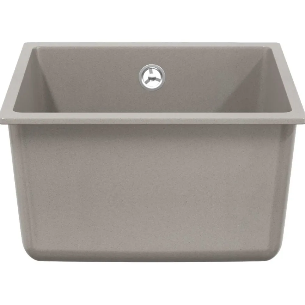 Sanitair & Loodgietersbenodigdheden*vidaXL Wasbak 370 x 460 mm 80% Kwarts en 20% Hars Grijs