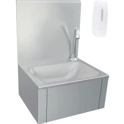 Wasbak met kraan en zeepdispenser roestvrij staal>vidaXL Outlet