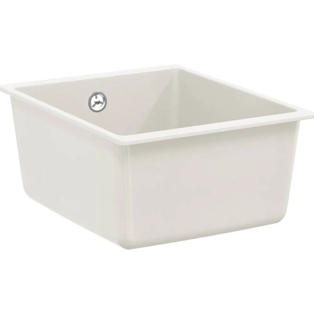 Sanitair & Loodgietersbenodigdheden*vidaXL Wasbak 370 x 460 mm 80% Kwarts en 20% Hars Wit