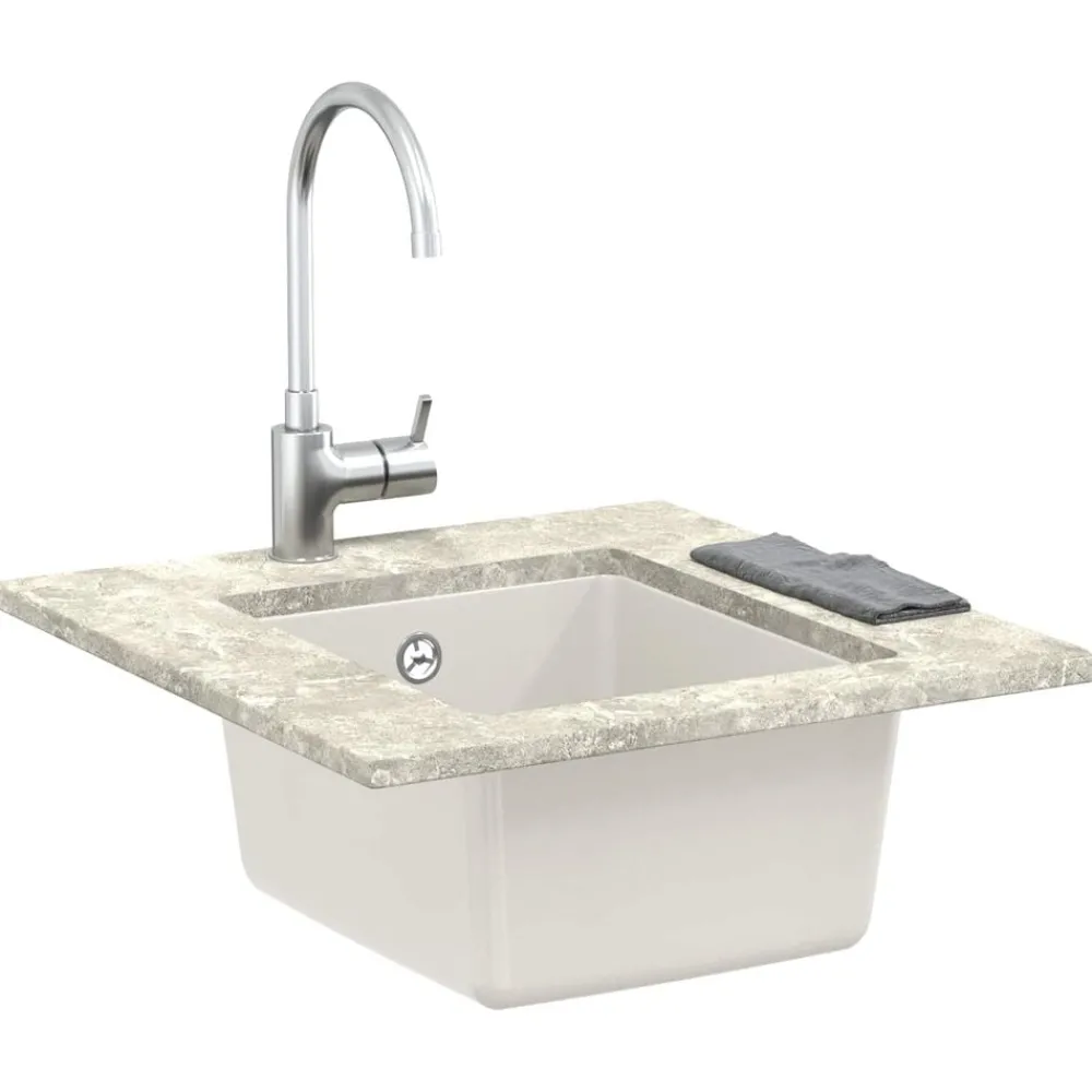 Sanitair & Loodgietersbenodigdheden*vidaXL Wasbak 370 x 460 mm 80% Kwarts en 20% Hars Wit