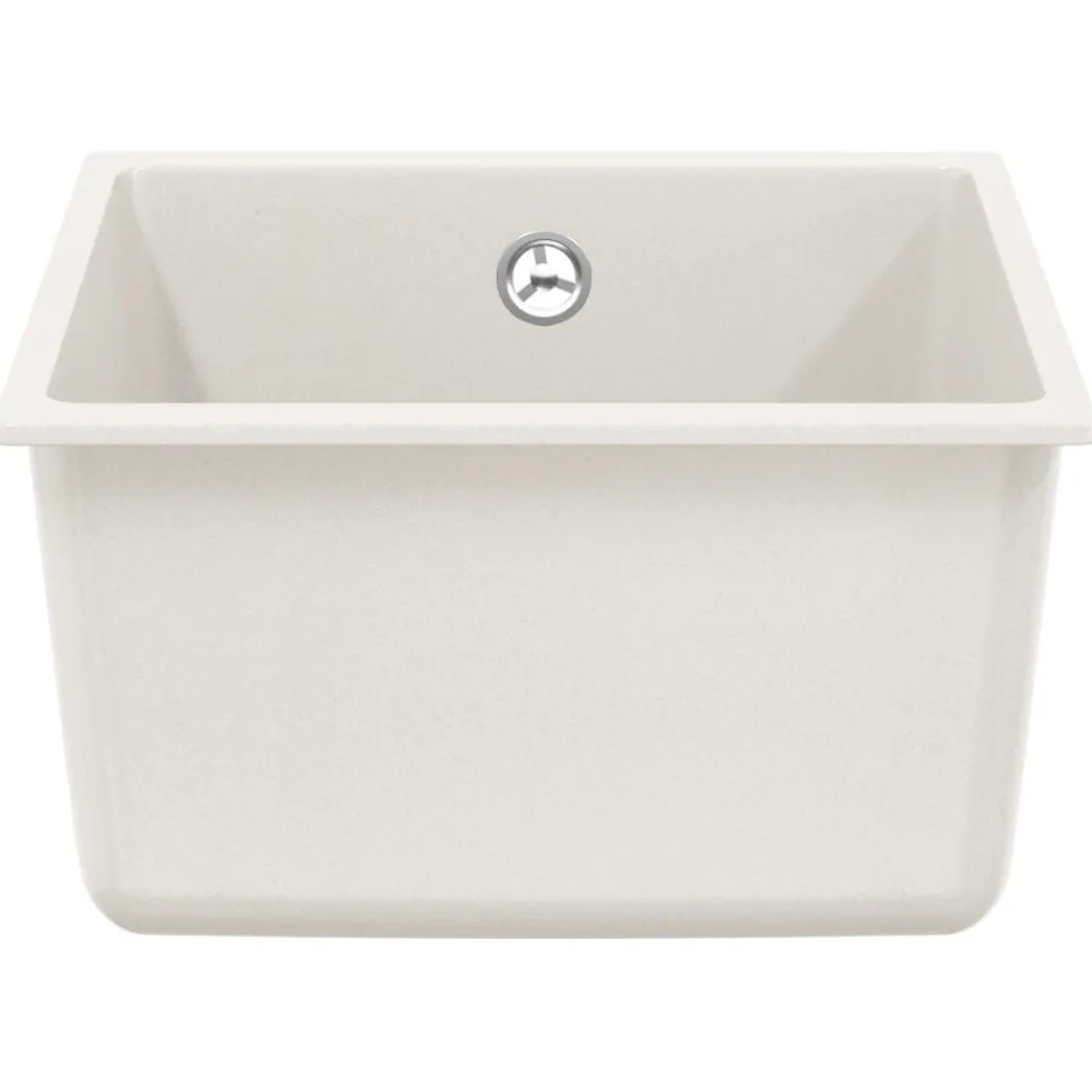 Sanitair & Loodgietersbenodigdheden*vidaXL Wasbak 370 x 460 mm 80% Kwarts en 20% Hars Wit