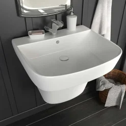 Wasbak Wit 50 x 45 x 41 cm Geglazuurd Keramiek>vidaXL