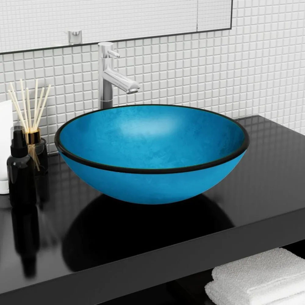 Wasbak 42x14 cm gehard glas>vidaXL Discount
