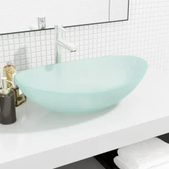 Sanitair & Loodgietersbenodigdheden*vidaXL Wasbak 54,5x35x15,5 cm gehard glas Mat