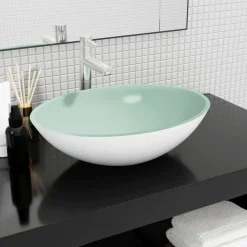 Sanitair & Loodgietersbenodigdheden*vidaXL Wasbak 50x37x14 cm glas Wit