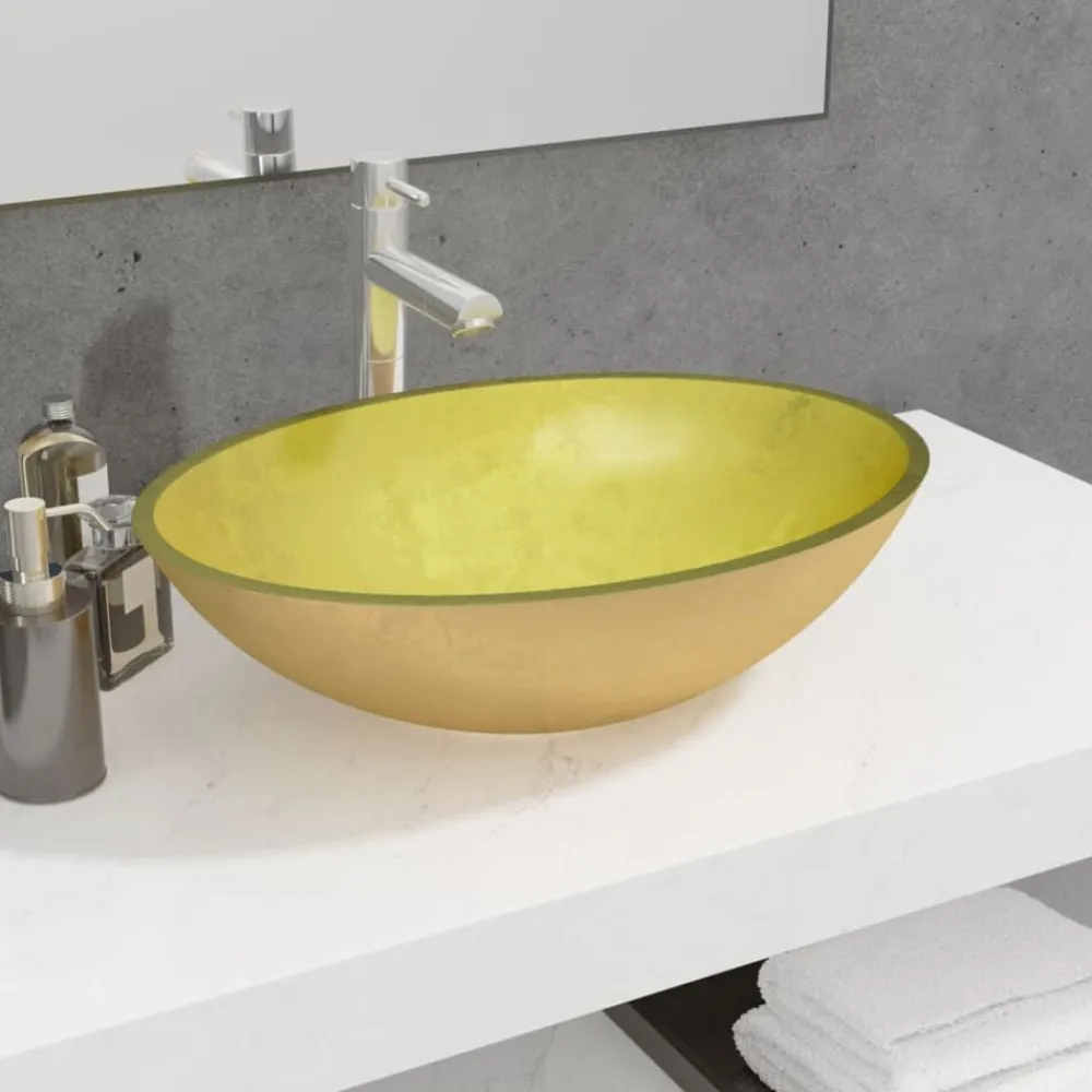Wasbak 50x37x14 cm glas kleurig>vidaXL Hot