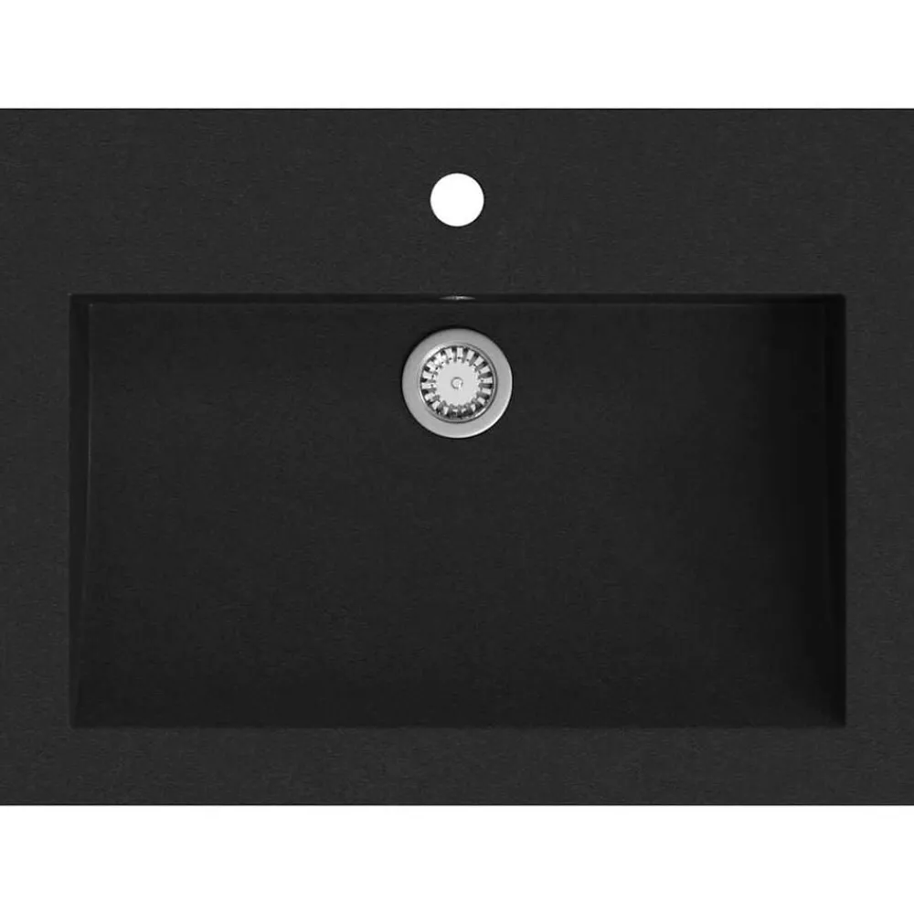 Sanitair & Loodgietersbenodigdheden*vidaXL Wasbak 600x450x120 mm graniet Zwart