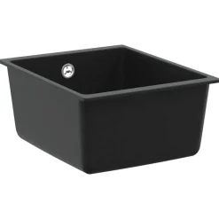 Sanitair & Loodgietersbenodigdheden*vidaXL Wasbak 370 x 460 mm 80% Kwarts en 20% Hars Zwart